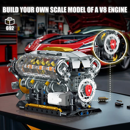 Smart V-Engine Car Building Set