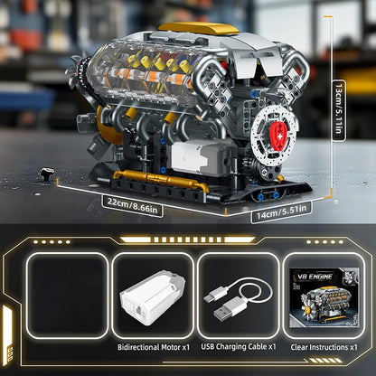 Smart V-Engine Car Building Set